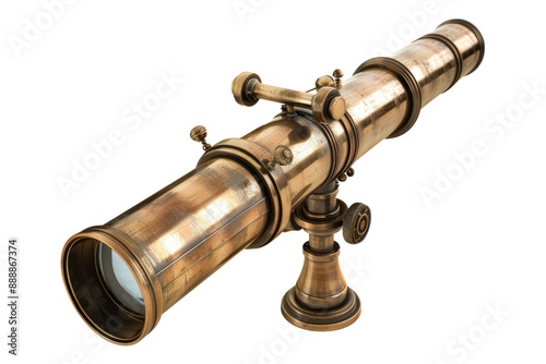 Wallpaper Mural Brass hand held telescope isolated on transparent background Torontodigital.ca