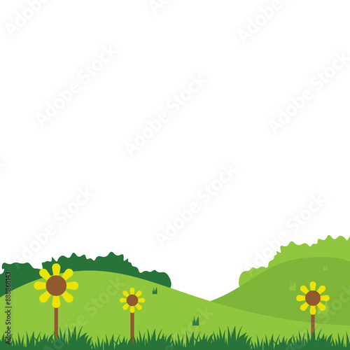 Green Field Illustration