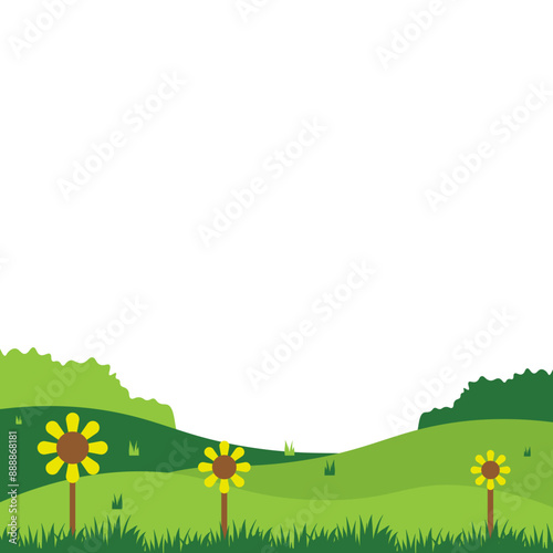 Green Field Illustration