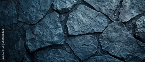  A tight shot of a textured rock wall, featuring rocks along its edge, and one central stone