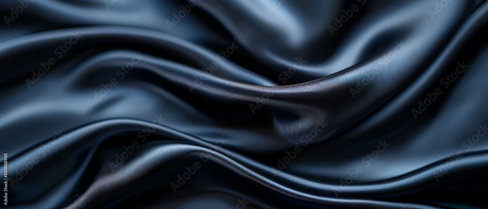 A detailed view of a soft, blurred blue fabric exhibits an intricate, wavy center pattern A detailed view of a soft, blurred blue fabric exhibits an intricate, wavy center pattern