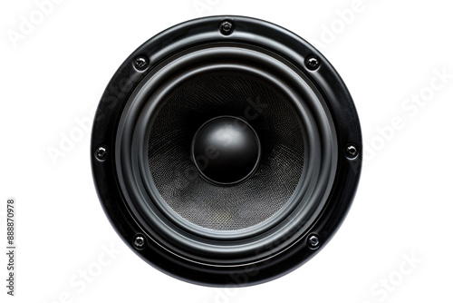 Car acoustic speaker isolated on transparent background