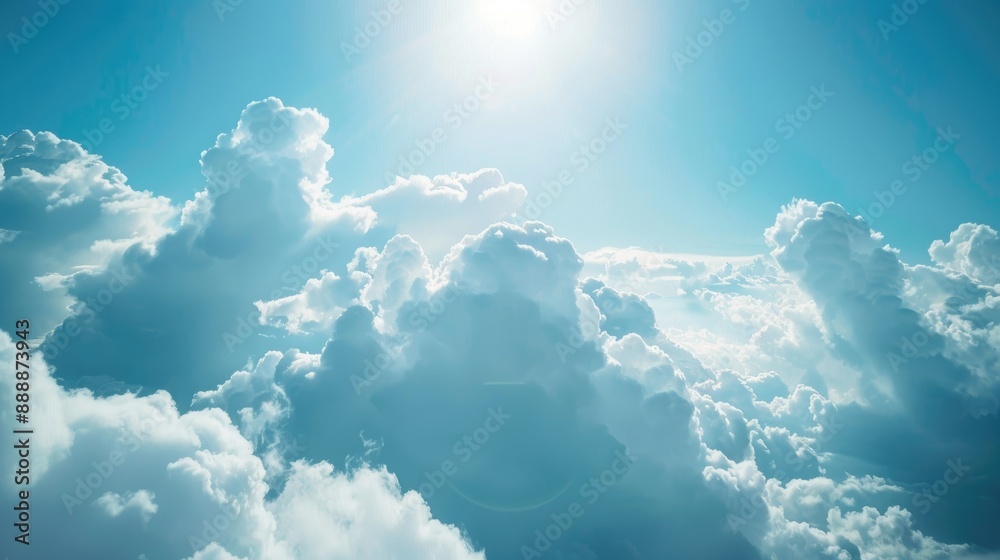 Cloudy blue sky creating a natural backdrop with space for text Cloudy blue sky creating a natural backdrop with space for text