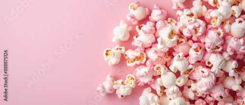 Wallpaper Mural A Heaping Stack on Pink Background ..Top View: Pink Pile of Mixed Popcorn K Torontodigital.ca
