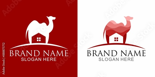 Camel logo with house combination. Perfect for real estate businesses or companies related to this logo.