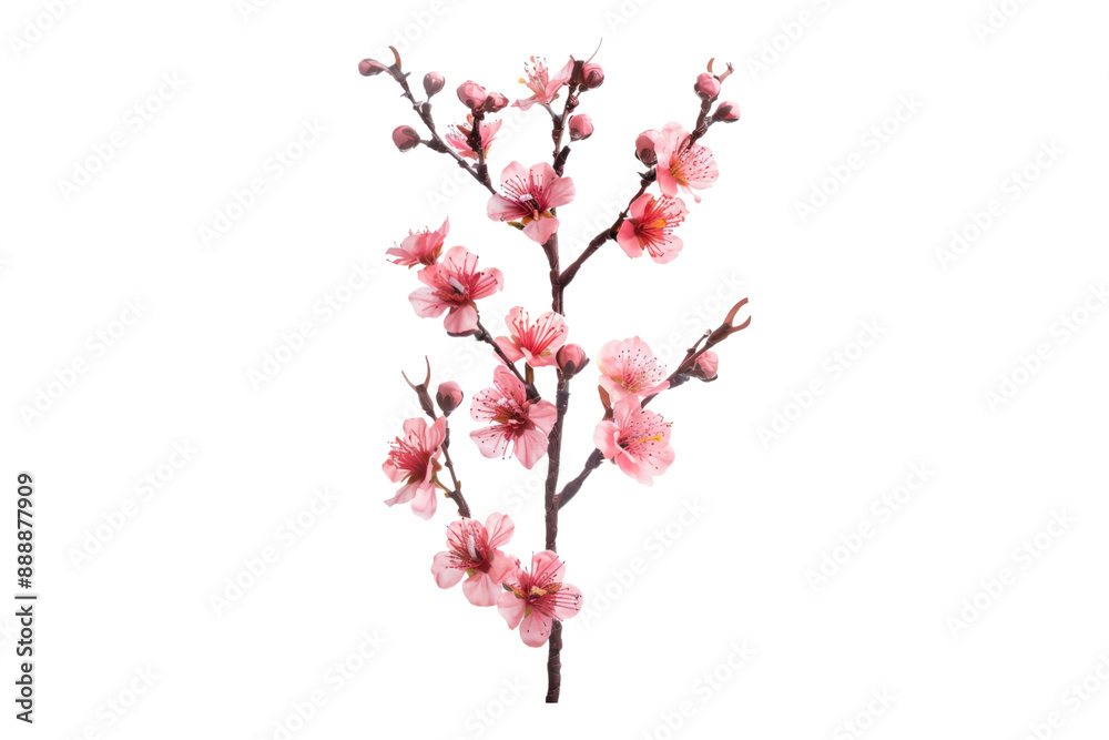 Cheery blossom stalk isolated on transparent background Cheery blossom stalk isolated on transparent background