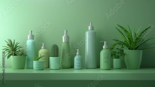 Obraz na płótnie Eco-friendly products display w salonie