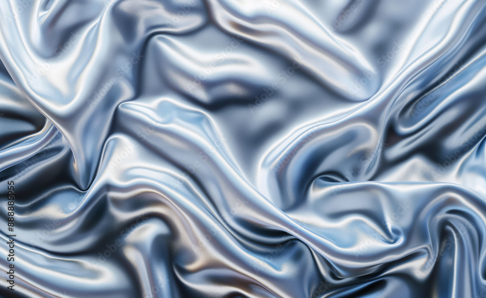 Shiny metallic abstract liquid texture in blue and silver tones. Shiny metallic abstract liquid texture in blue and silver tones.