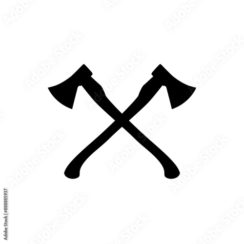 Cross Axe icon vector.