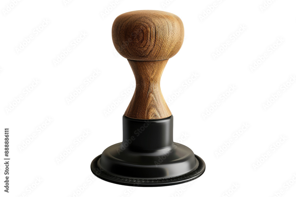 Coffee tampers with wooden handle isolated on transparent background Coffee tampers with wooden handle isolated on transparent background