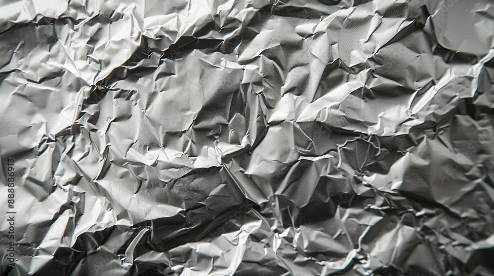 Wrinkled Silver Foil and Recycled Paper Texture with Industrial Roughness and Light Reflection Wrinkled Silver Foil and Recycled Paper Texture with Industrial Roughness and Light Reflection