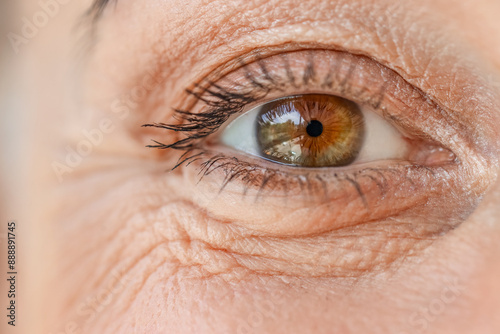 Mature woman with brown eye...