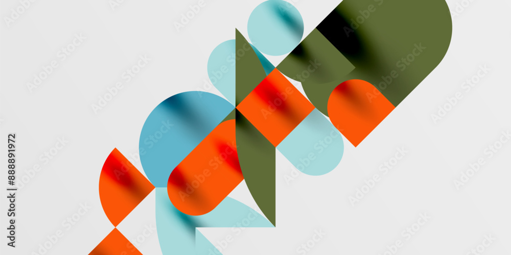Circles, semi circles, squares and round shapes mosaic techno art. Vector Illustration For Wallpaper, Banner, Background, Card, Book Illustration, landing page Circles, semi circles, squares and round shapes mosaic techno art. Vector Illustration For Wallpaper, Banner, Background, Card, Book Illustration, landing page