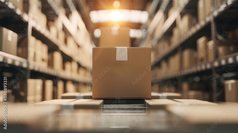 Cardboard boxes neatly stored in a warehouse Cardboard boxes neatly stored in a warehouse