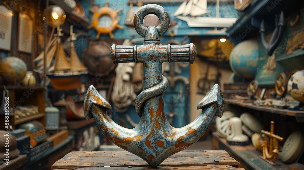 Weathered Anchor in Nautical Shop Weathered Anchor in Nautical Shop