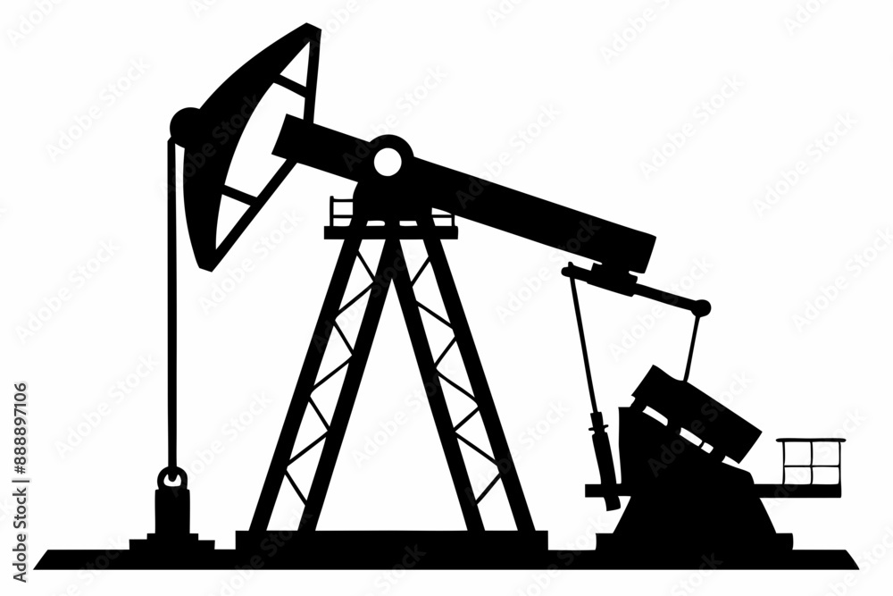 Oil pump jack Silhouette Vector art, Pump jack black Clip art, petrol pumpjack flat vector icon
Oil pump jack Silhouette Vector art, Pump jack black Clip art, petrol pumpjack flat vector icon