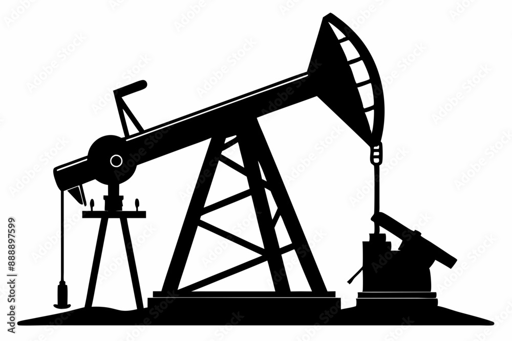 Oil pump jack Silhouette Vector art, Pump jack black Clip art, petrol pumpjack flat vector icon
Oil pump jack Silhouette Vector art, Pump jack black Clip art, petrol pumpjack flat vector icon