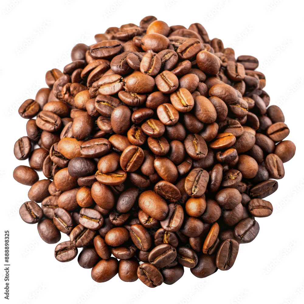Pile of coffee beans isolated on transparent background Pile of coffee beans isolated on transparent background