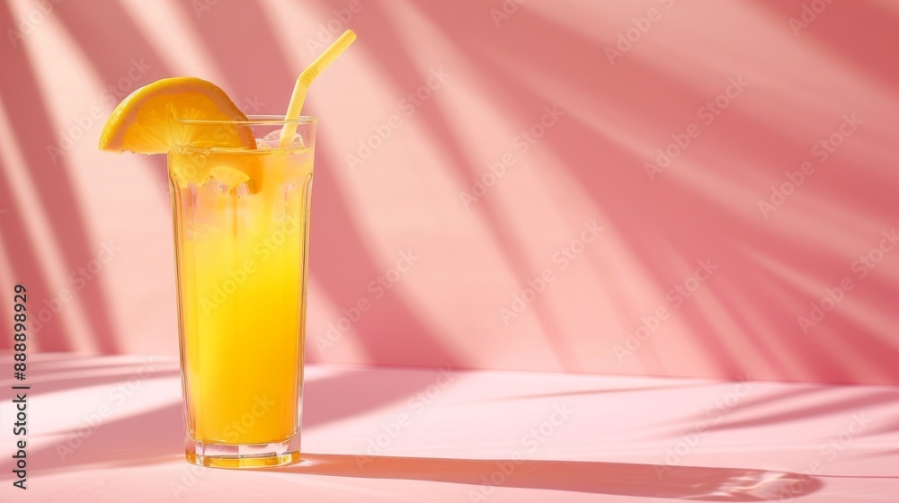 Summer colorful drink on a pastel background Summer colorful drink on a pastel background