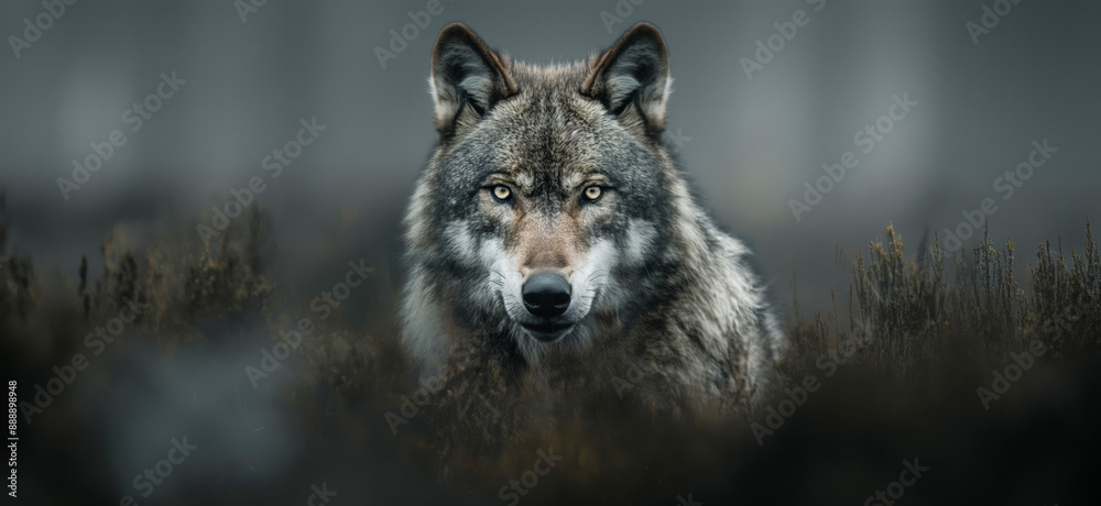 Obraz premium Wolf wallpaper. Wolf poster