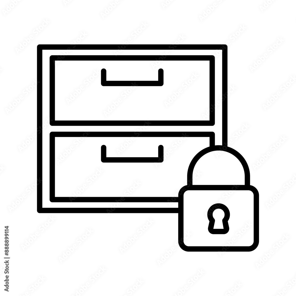 drawer with lock icon color editable drawer with lock icon color editable