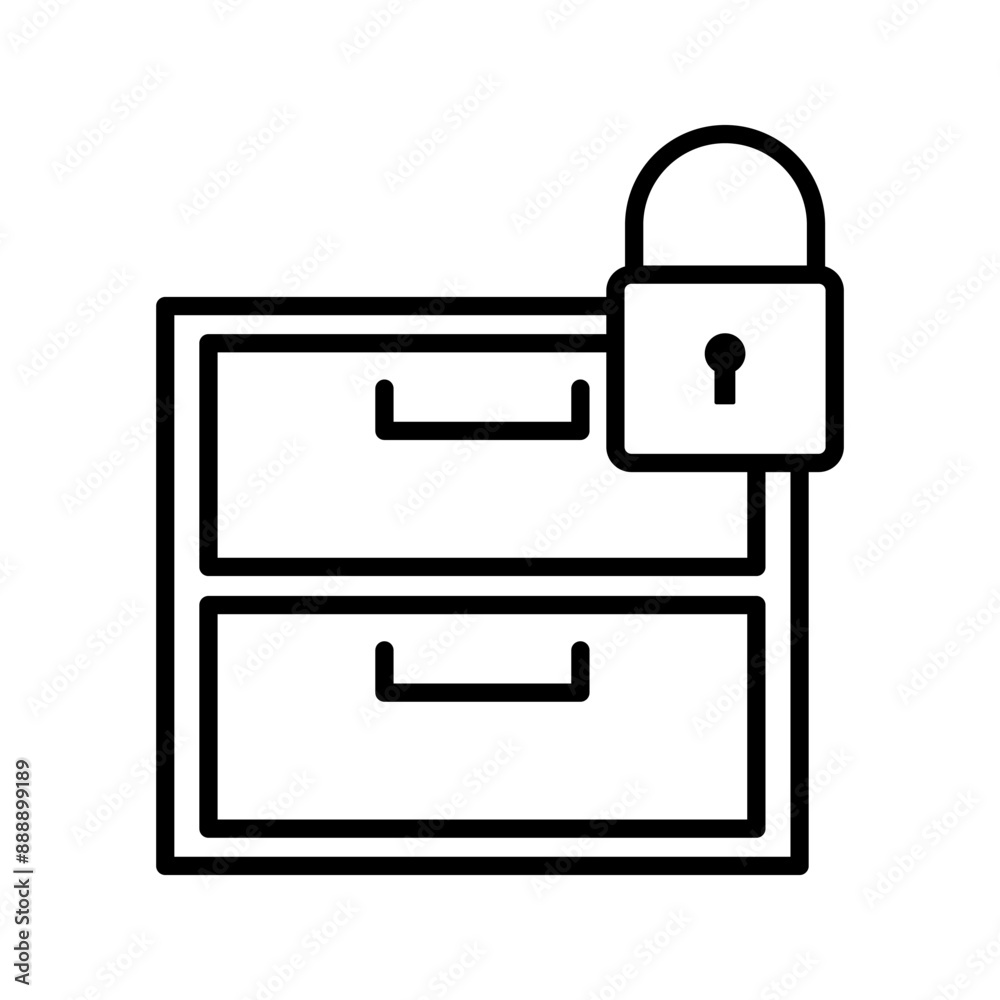 drawer with lock icon color editable drawer with lock icon color editable