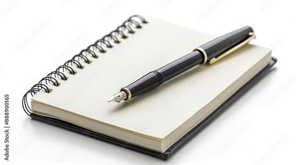 Notebook and pen on white background Notebook and pen on white background