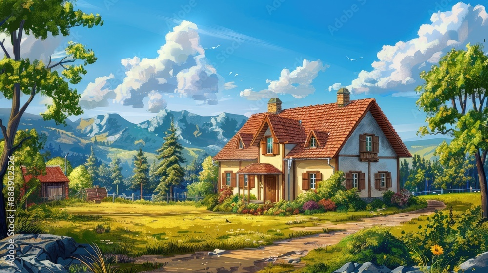 House in rural town House in rural town