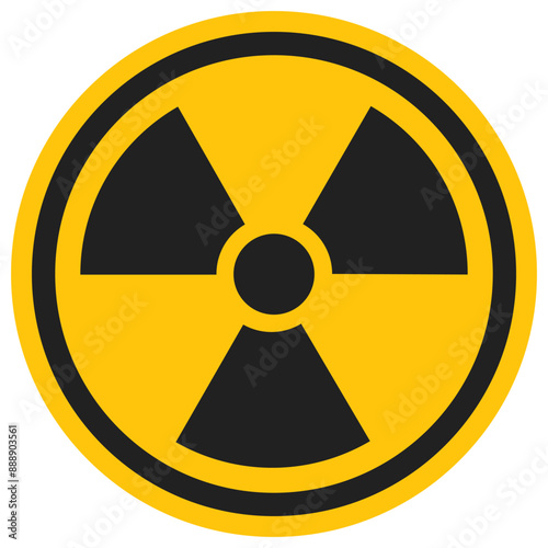 Radiation sign isolated on white background.