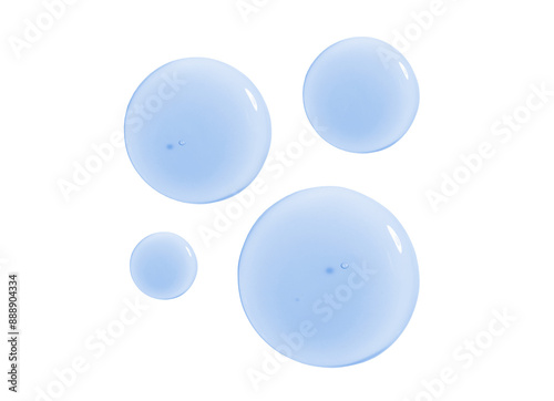 round drop of serum gel close-up on a transparent background cosmetic products