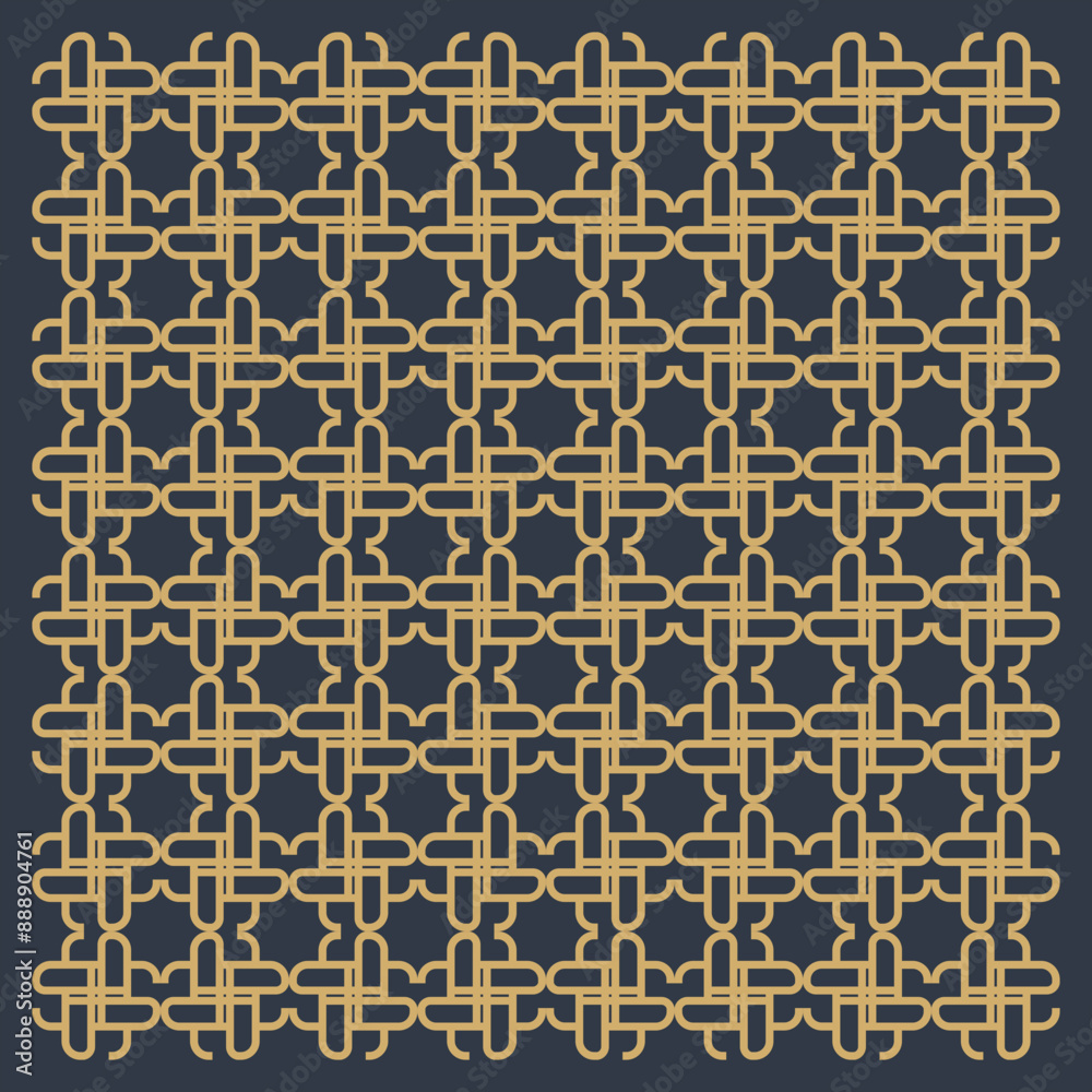 Gold polygonal background seamless pattern