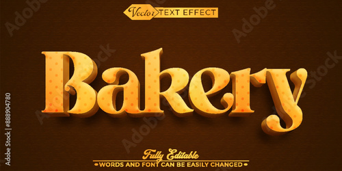 Bakery Vector Editable Text Effect Template