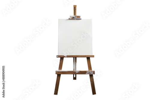 Easel board isolated on transparent background