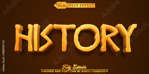 Worn Brown History Vector Editable Text Effect Template