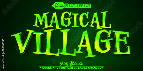 Spooky Magic Village Editable Text Effect Template
