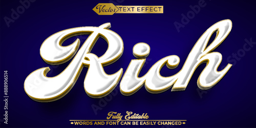 Elegant Luxury Rich Vector Editable Text Effect Template