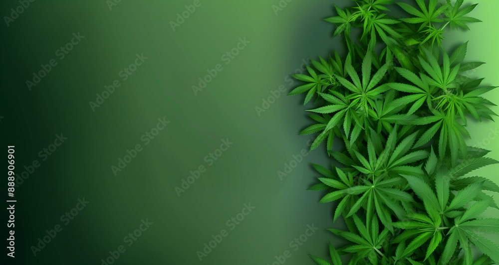 Fototapeta premium green background with leaves