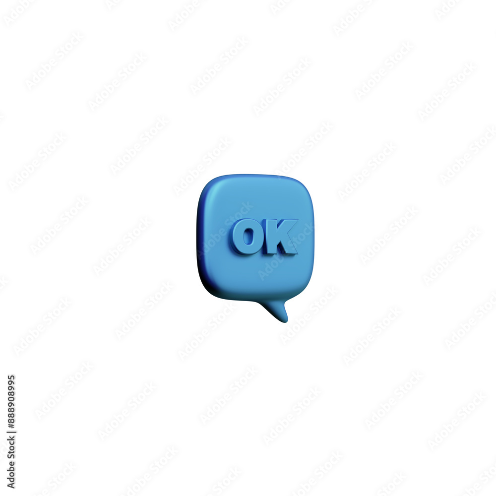 Fototapeta premium Various 3D cartoon icons of messages