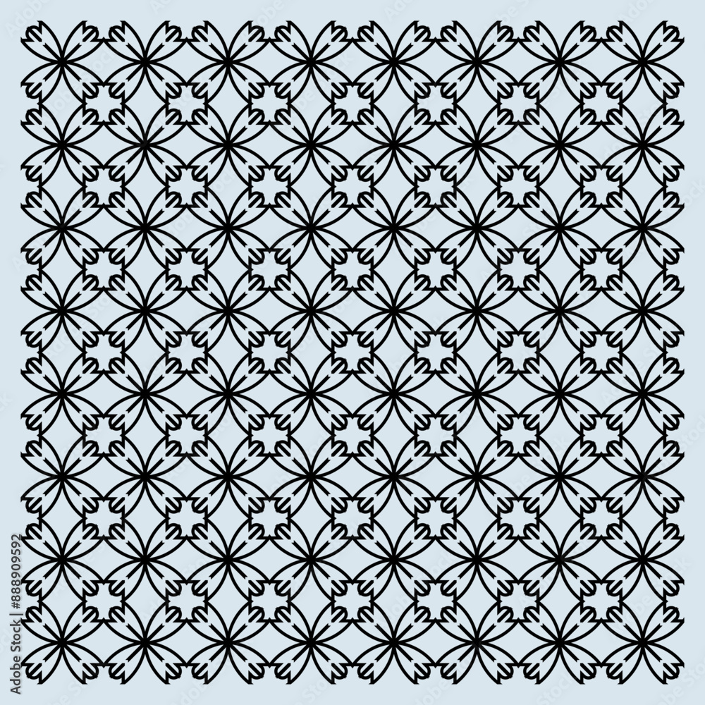 Fototapeta premium Dark seamless pattern with letter X