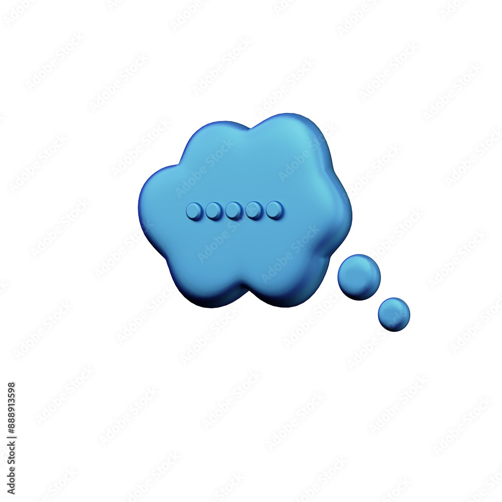 Various toon 3D icons of speech bubbles Various toon 3D icons of speech bubbles