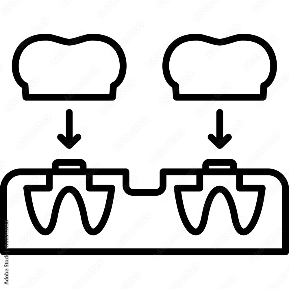 Dental Bridge Icon Dental Bridge Icon