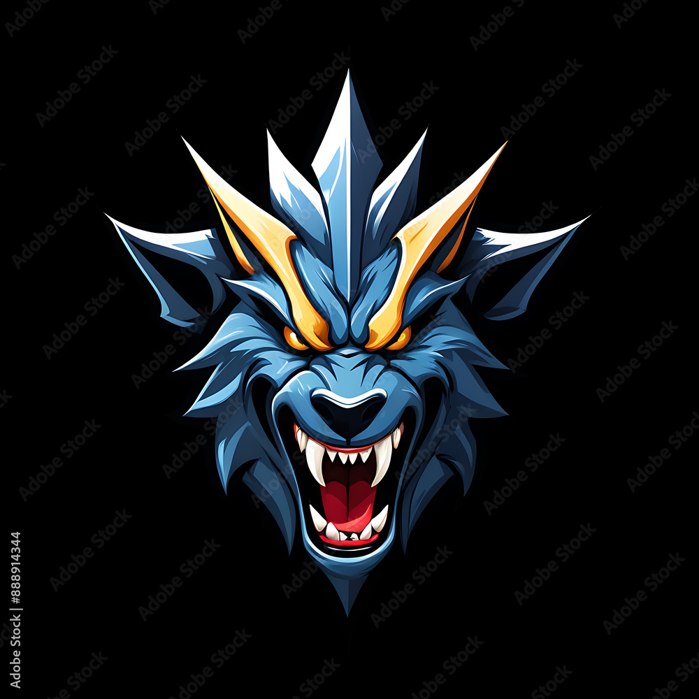 Head mascot logo design, for t-shirts or stickers Head mascot logo design, for t-shirts or stickers