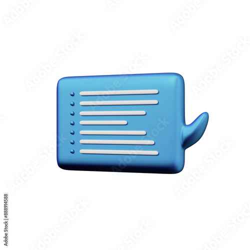 Various toon 3D icons of speech bubbles