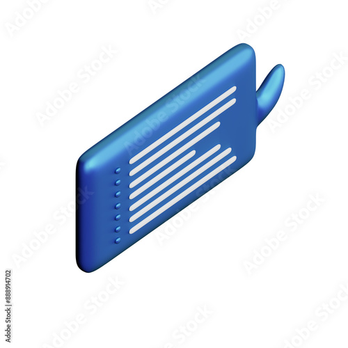 Various toon 3D icons of speech bubbles