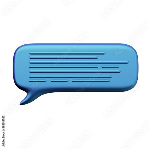Various toon 3D icons of speech bubbles