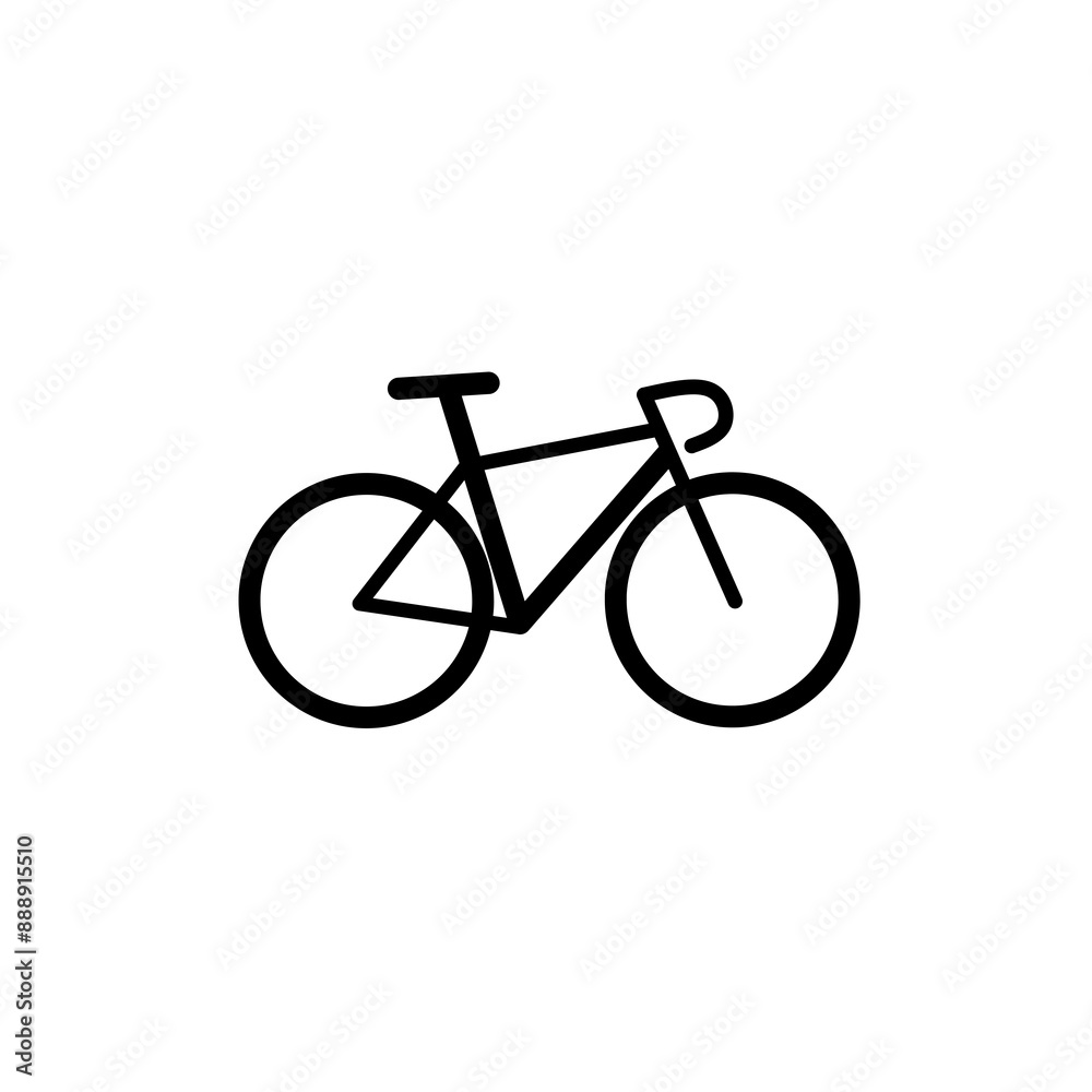 bicycle icon isolated on white bicycle icon isolated on white
