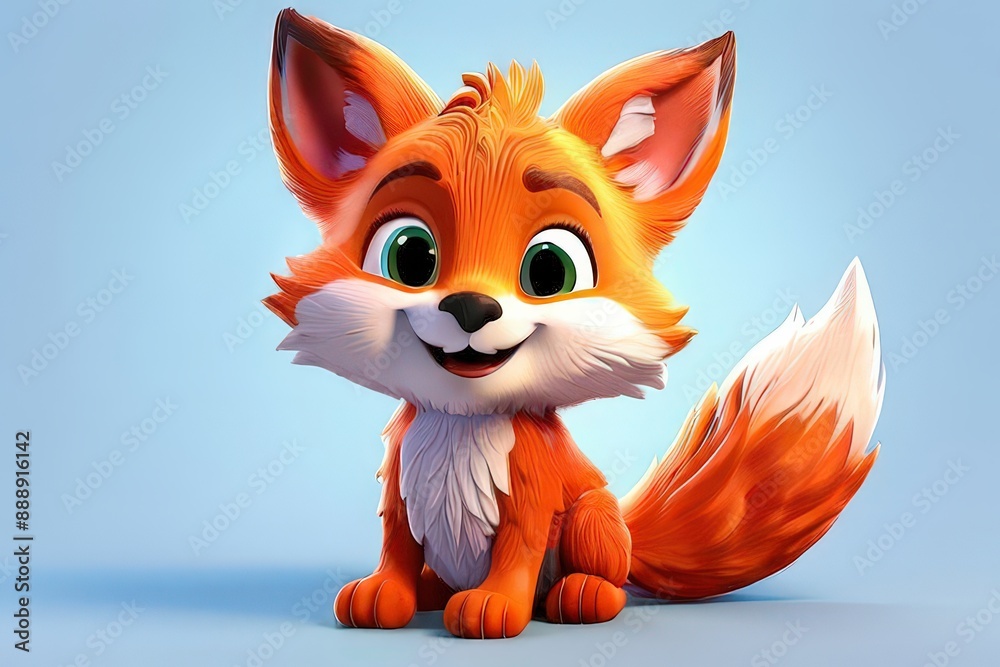 the AI Image Generator, Cute cartoon foxes the AI Image Generator, Cute cartoon foxes