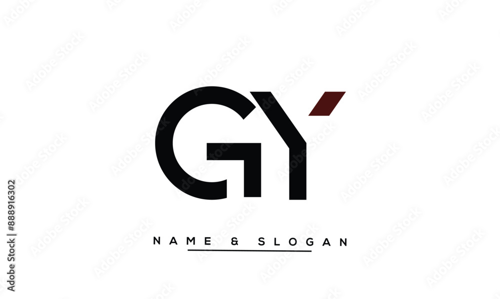 GY, YG, G, Y Abstract Letters Logo Monogram GY, YG, G, Y Abstract Letters Logo Monogram