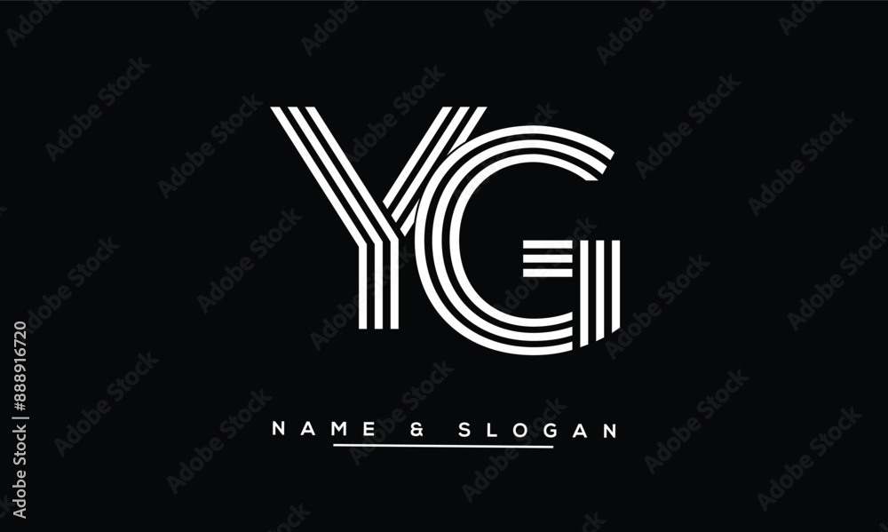 GY, YG, G, Y Abstract Letters Logo Monogram GY, YG, G, Y Abstract Letters Logo Monogram