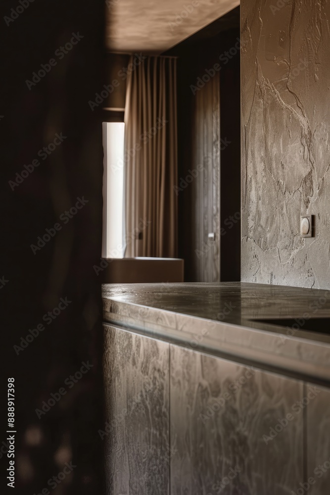Elegant Italian Minimalist Bathroom with Concrete Walls and Earth Tones Elegant Italian Minimalist Bathroom with Concrete Walls and Earth Tones